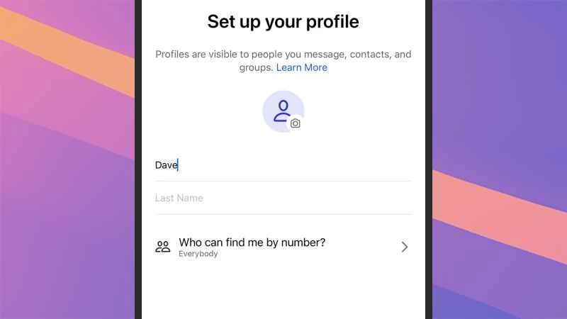 個人資料設定截圖