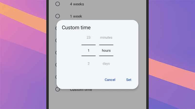 閱後即焚訊息設定截圖