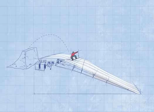 單板滑雪著陸墊