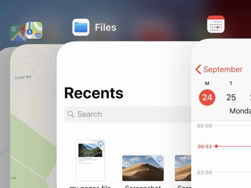 iOS 上的最新應用程式輪播圖。