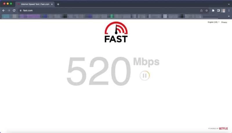 Fast.com 網站可以測試您的網路速度。