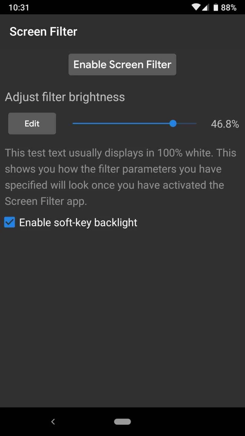 Android 上的螢幕濾鏡應用