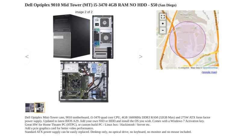 Craigslist 的截圖