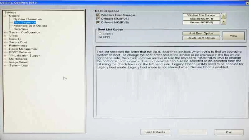 BIOS啟動順序截圖