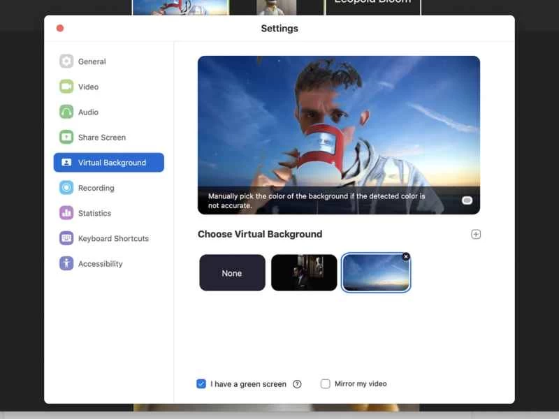 Zoom虛擬背景截圖