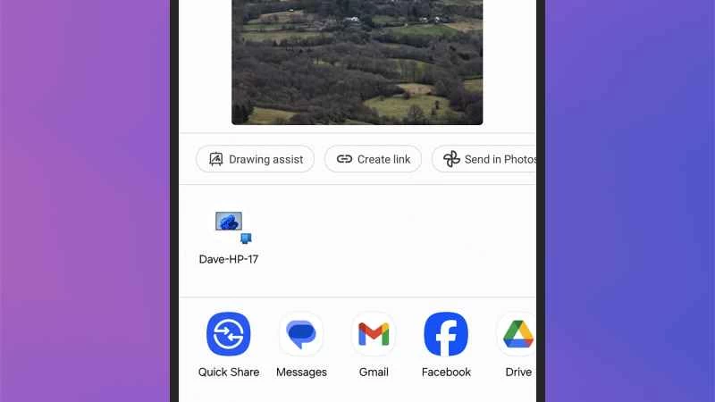 檔案共享選項截圖