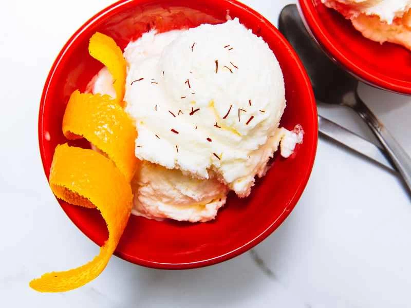 藏紅花橙子冰淇淋