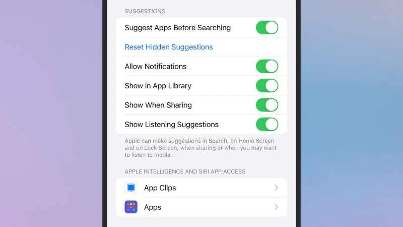 iPhone 上的 Siri 建議選項