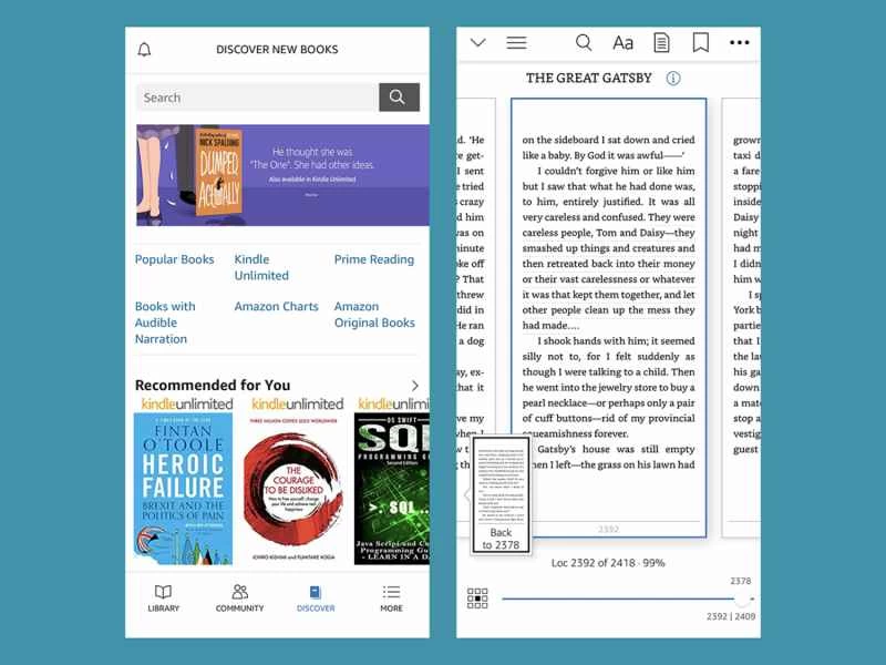 亞馬遜 Kindle 截圖