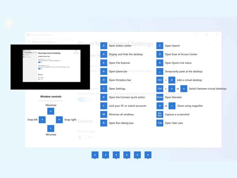 微軟 PowerToys 快捷鍵指南介面。