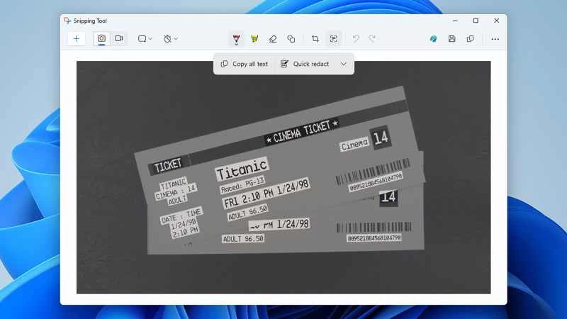 截圖工具的螢幕截圖