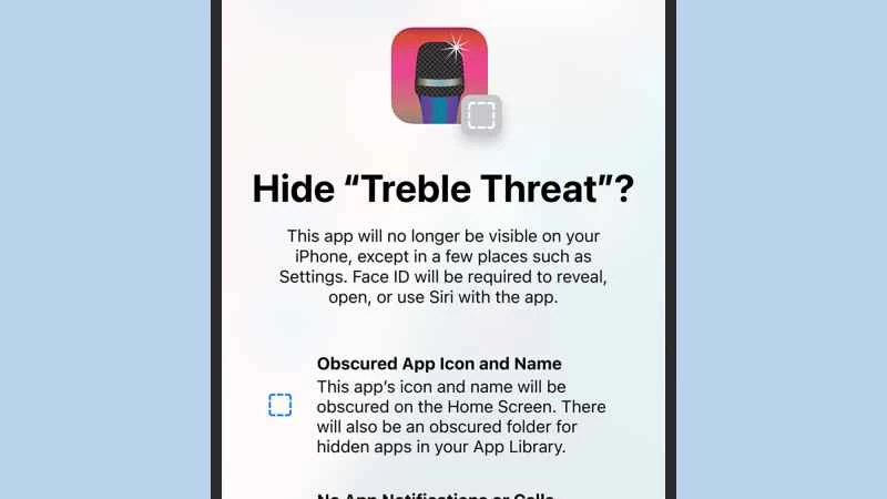 iPhone 上隱藏應用程式的螢幕截圖