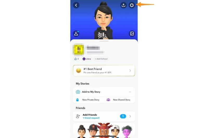 Snapchat 行動應用程式上的登入介面。