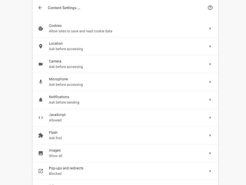 谷歌Chrome瀏覽器的隱私控制