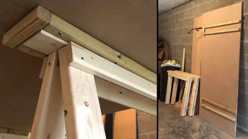 搭建一個可以輕鬆收起的半永久性工作檯面。