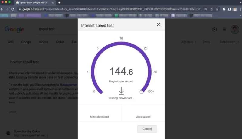 谷歌的 M-Lab 顯示了下載和上傳速度的測試結果。