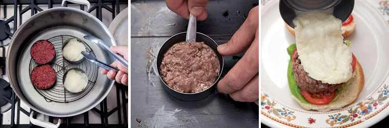 熱氣騰騰的漢堡