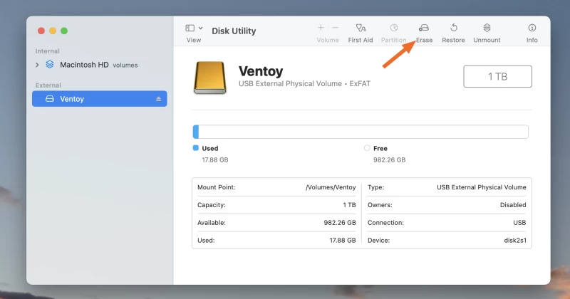擦除按鈕位置截圖