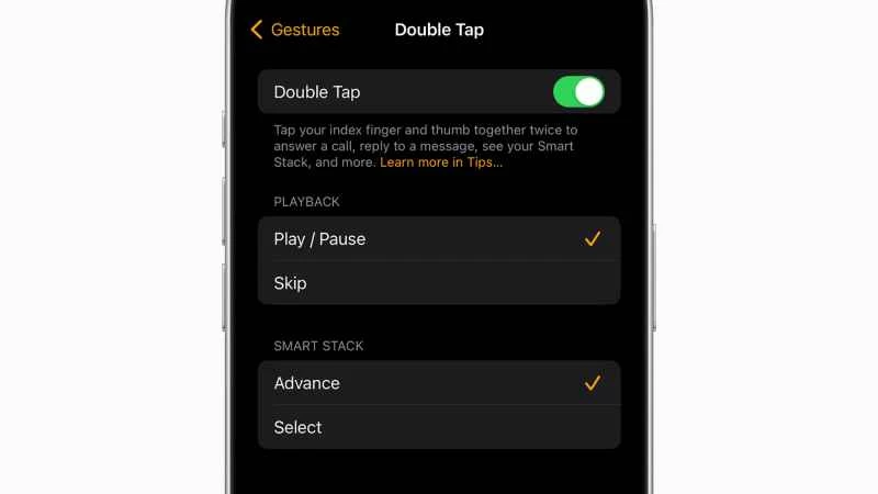 您可以自訂 Double Tap 的某些方面。