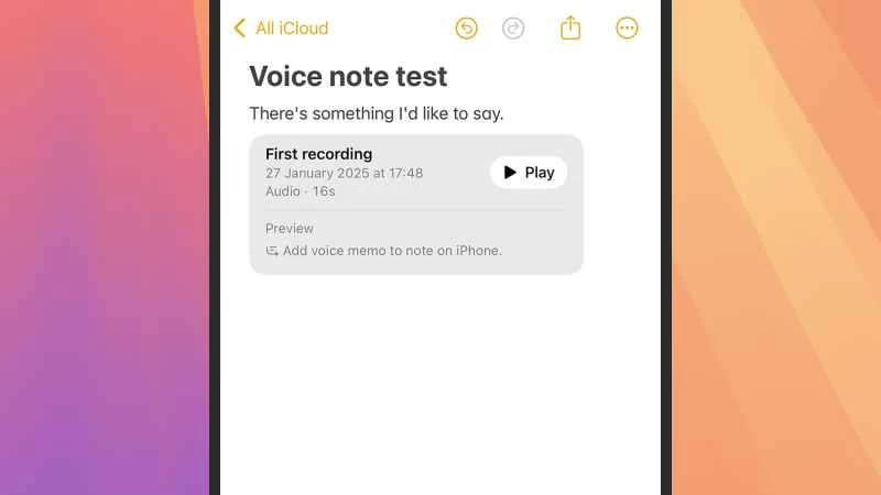 iPhone語音備忘錄測試截圖