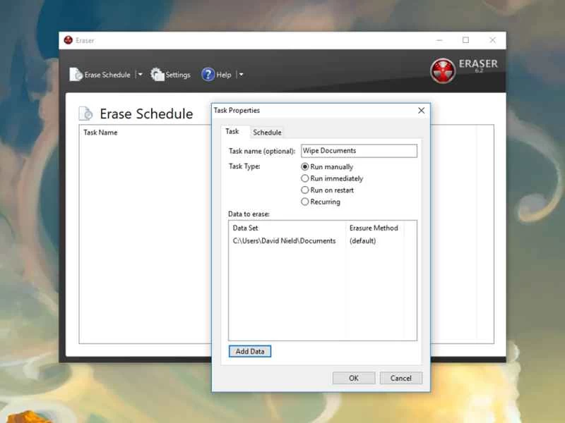 橡皮擦,一款可以永久刪除電腦硬碟檔案的工具。