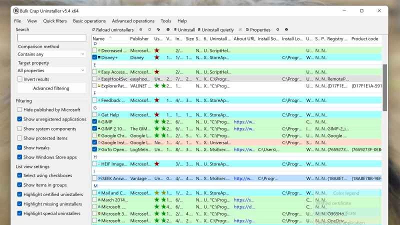 Windows 系統上 BCU 應用程式的螢幕截圖