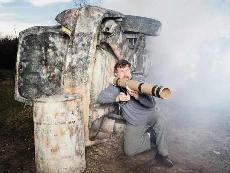 我用瓶子火箭筒來保衛我的後院