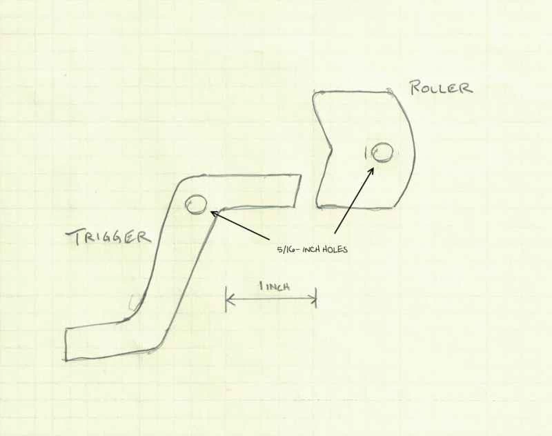 滾輪和扳機切割圖