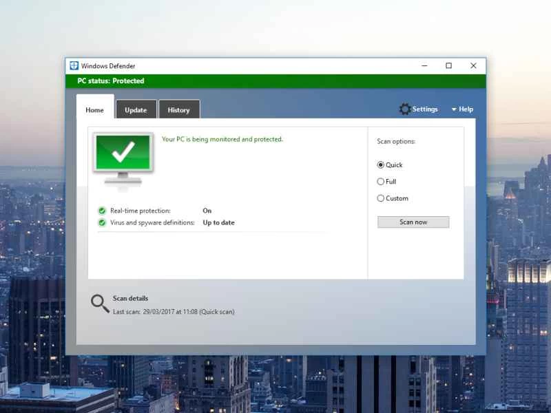 Windows 電腦上的 Windows Defender