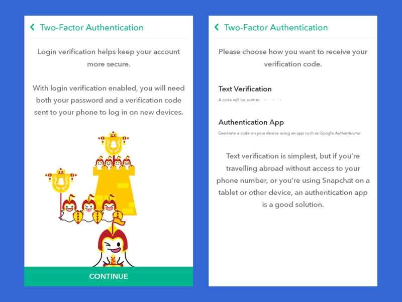 Snapchat上的雙重認證