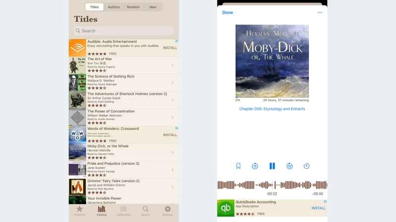 LibriVox 的螢幕截圖
