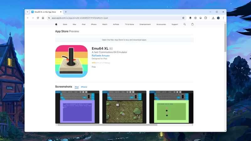 蘋果電腦上 Emu64 XL 的螢幕截圖