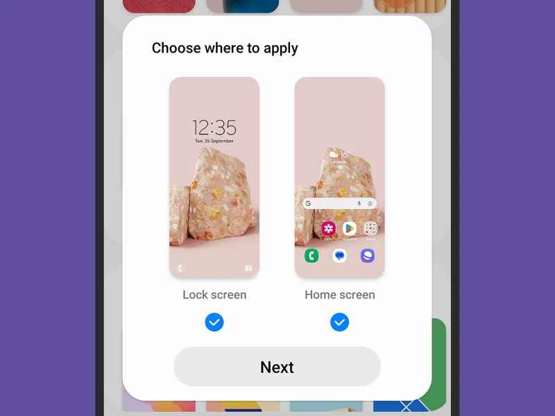 用於自訂三星 Galaxy 鎖定畫面的選單