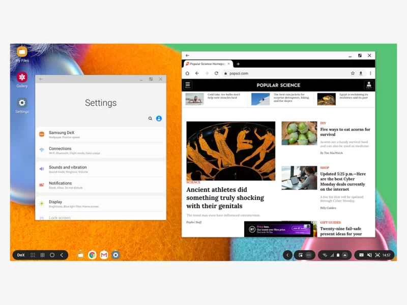 Samsung DeX 的螢幕截圖