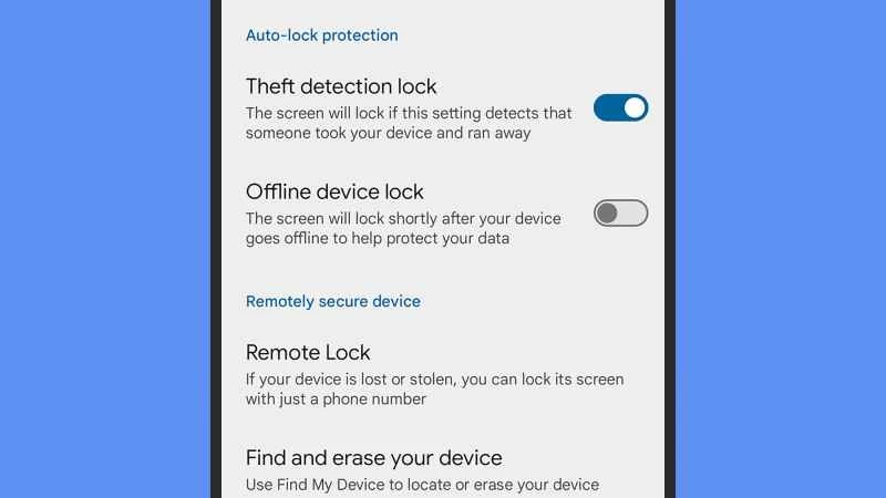 防盜檢測鎖定螢幕截圖