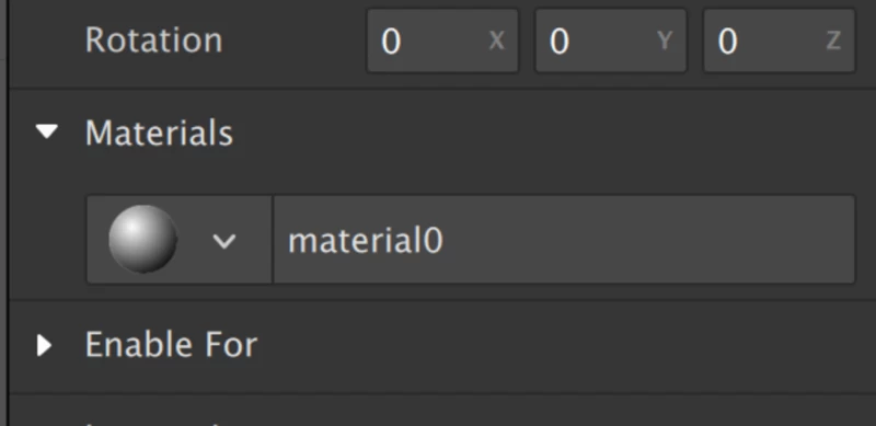 Spark ar 上的材料截圖