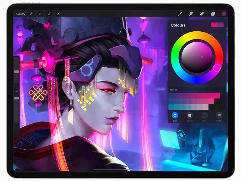 Procreate 是一款數位藝術應用,是 iPad Pro 用戶中最具藝術天賦的用戶的最佳應用之一。