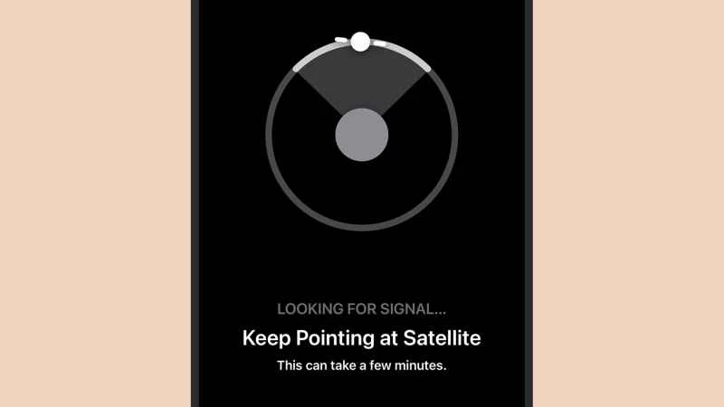 iPhone 螢幕截圖顯示“正在尋找訊號”
