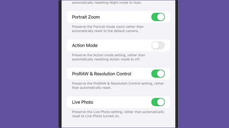 iPhone 15 的 iOS 相機選項