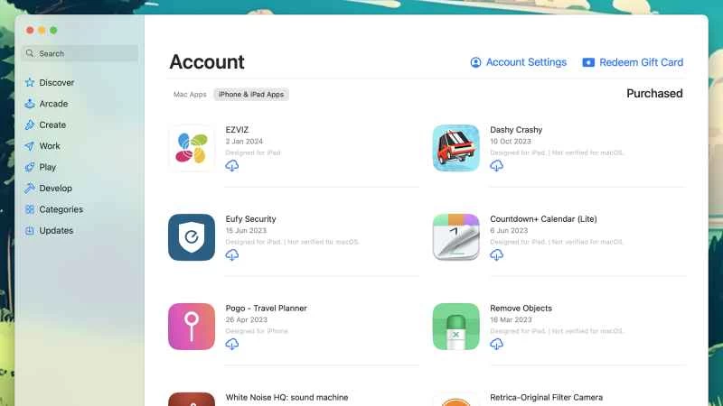 您可以快速找到可在 Mac 上運行的 iPhone 應用程式。