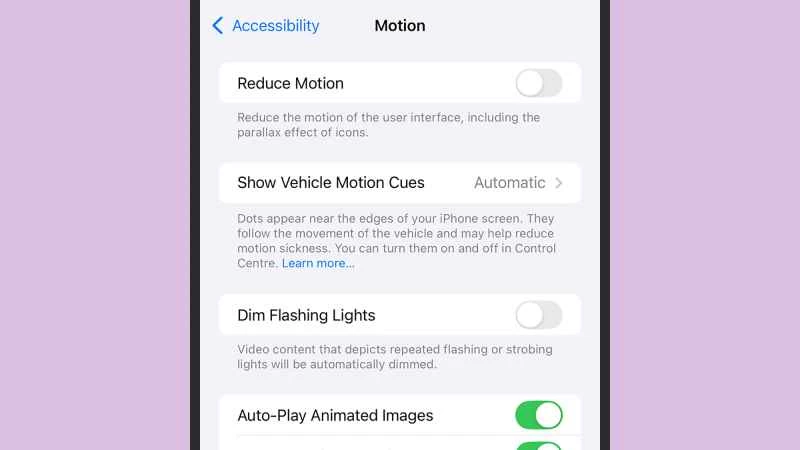 iPhone上的動作設置