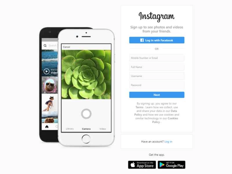 新Instagram帳號的截圖