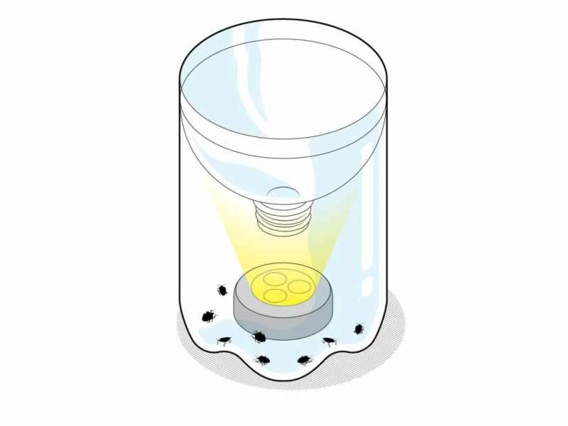 塑膠瓶底部有發光的臭蟲。