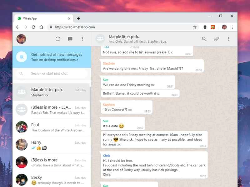 使用 WhatsApp 網頁版。