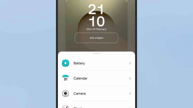 三星 Galaxy S25 智慧型手機小工具