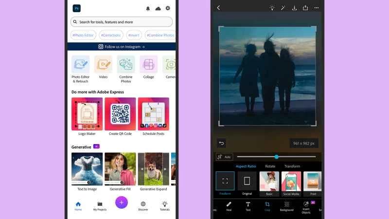 iPhone 上 Photoshop 的螢幕截圖
