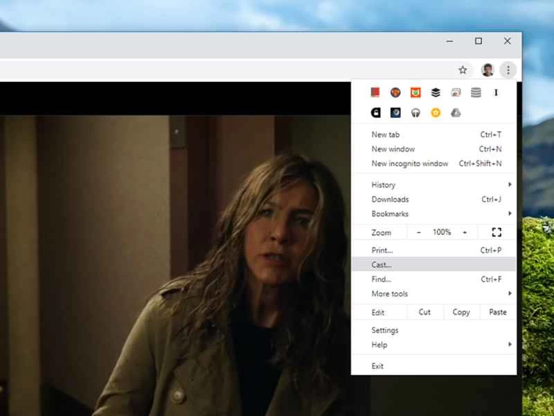 透過 Chrome 瀏覽器投影螢幕 Apple TV