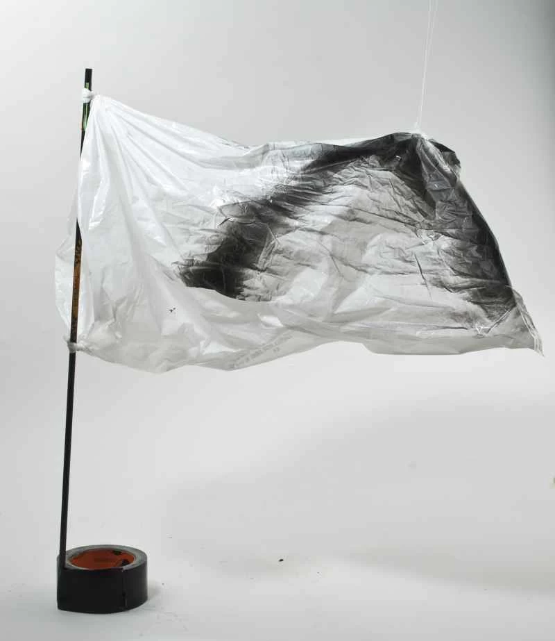 用垃圾袋做的鴨子誘餌