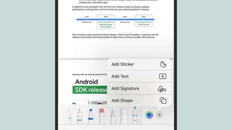 標記選項的螢幕截圖