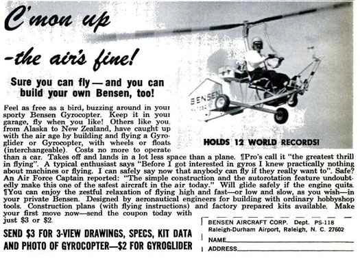 旋翼機：1968年11月